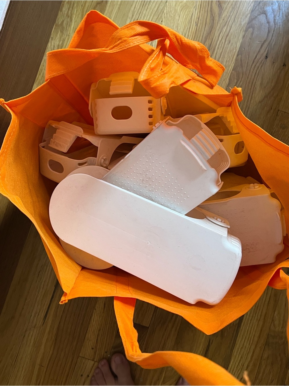White Plastic shoe Organizers